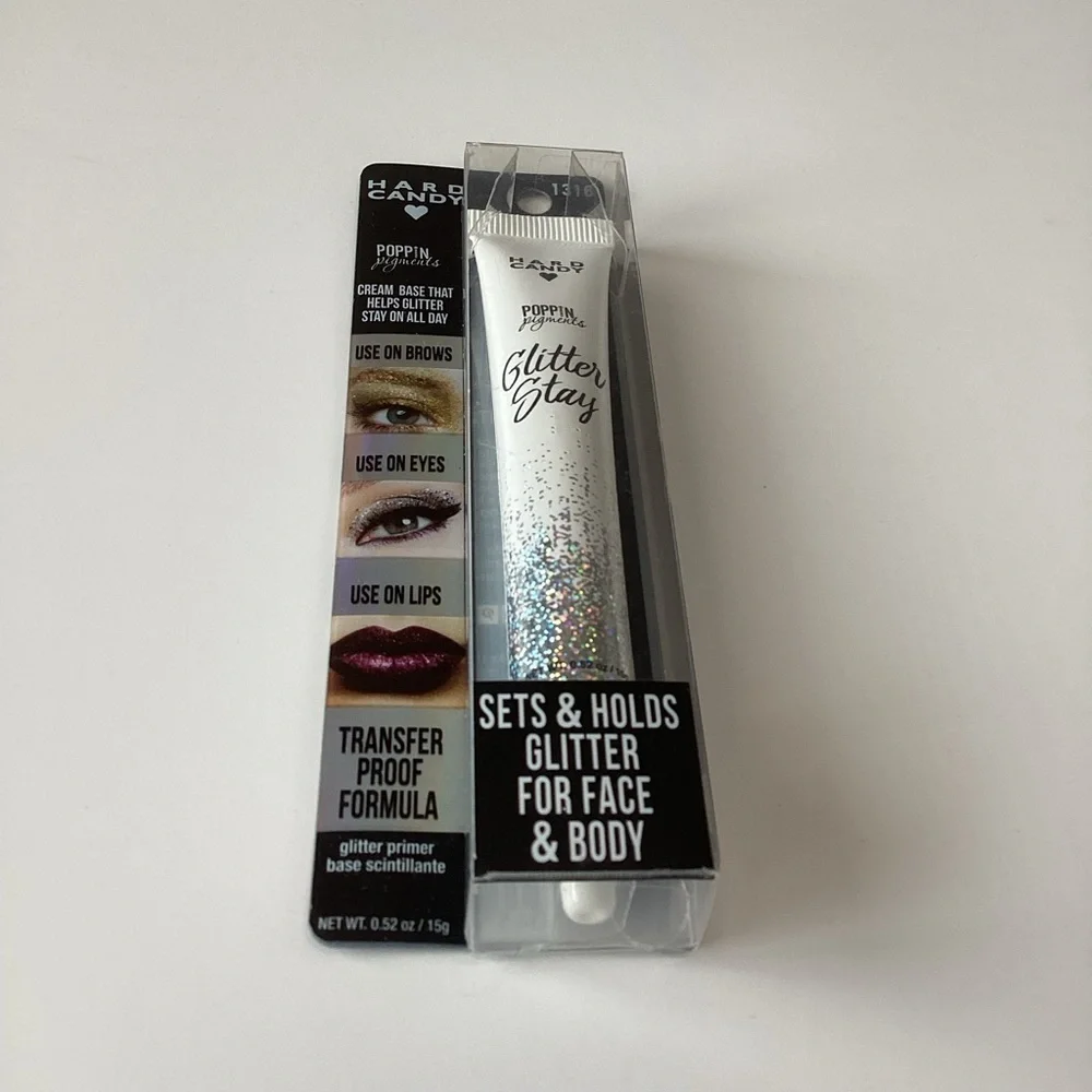 Hard Candy Glitter Stay Primer  Hard Candy Poppin Pigments Glitter Stay Primer